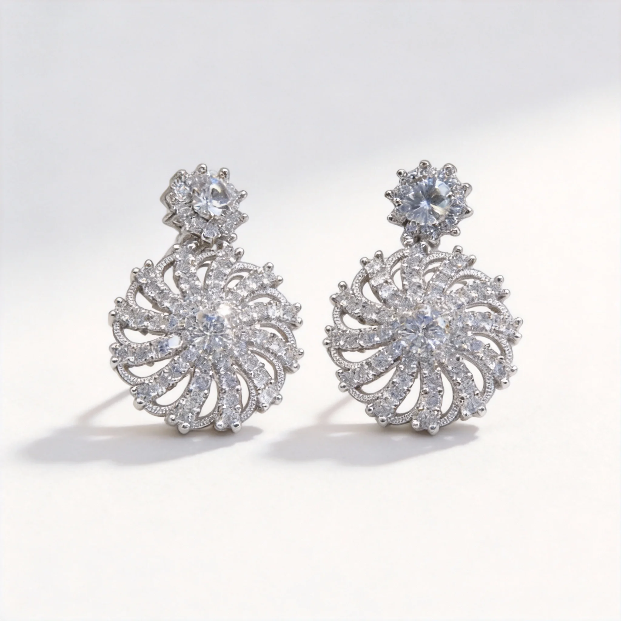 sparkling sunflower drop earrings