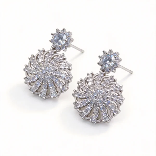 sparkling sunflower drop earrings