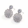 sparkling sunflower drop earrings