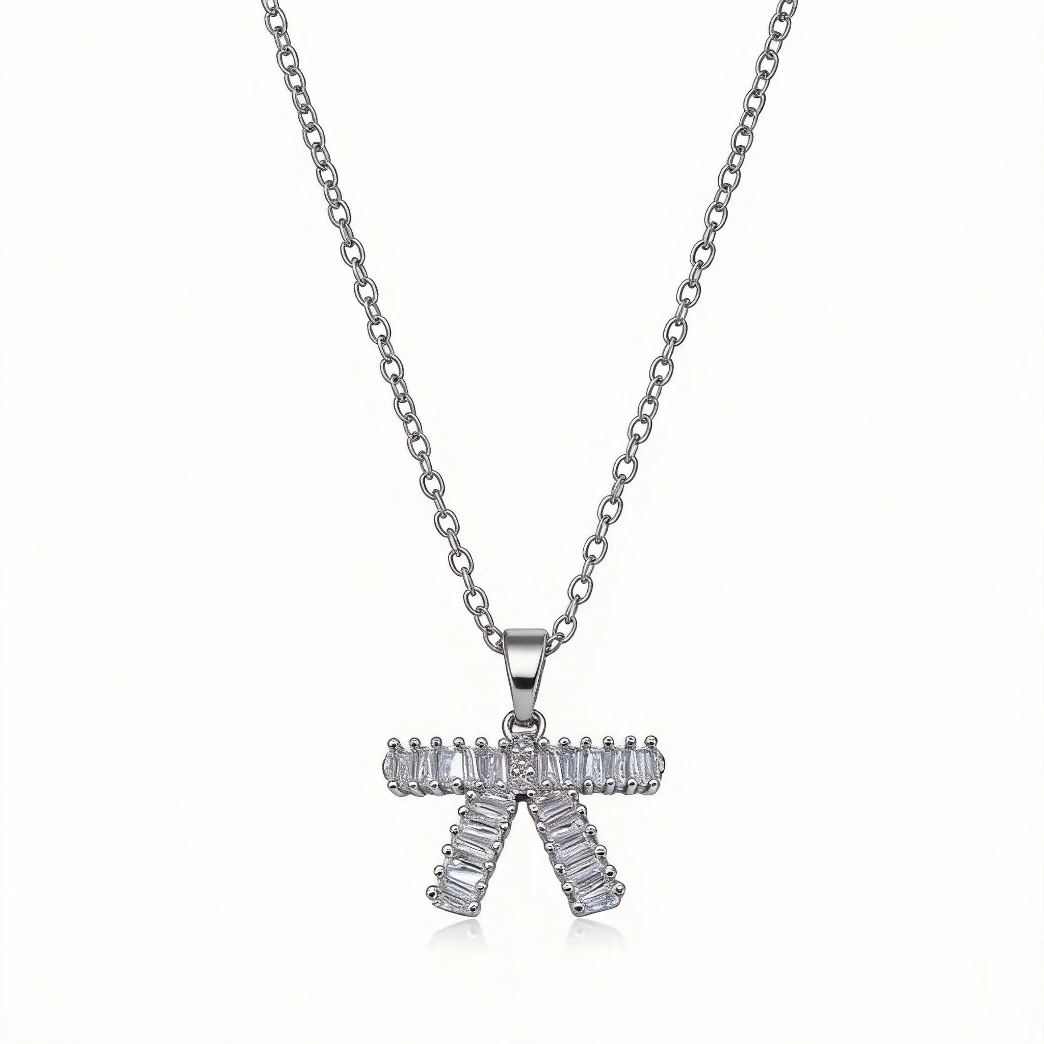 full pave baguette cz bow jewelry set